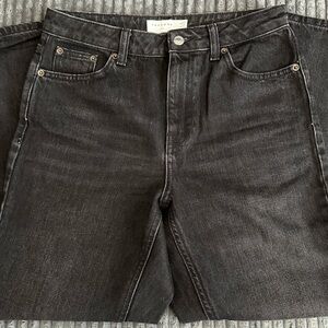 Topshop High Rise Mom Jeans - Washed Gray - Size 28 - Length 28 - EUC